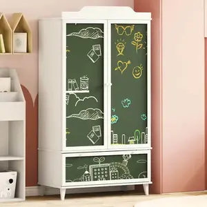 vidaXL Vidaxl Armoire Tableau Noir Avec Tiroir Blanc Bois D'ingénierie pas cher