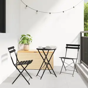 Comparateur de prix : vidaXL Chaises De Jardin Pliantes Vidaxl 2 Pcs Anthracite En Acier