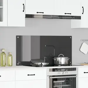 vidaXL Protection de cuisine Gris foncé 110 x 50 cm verre trempéVendu parvidaxl-be