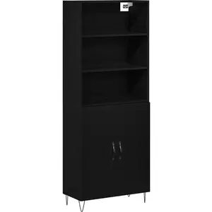 vidaXL Haut Armoire 2 pcs Chêne noir Bois d'ingénierie pas cher