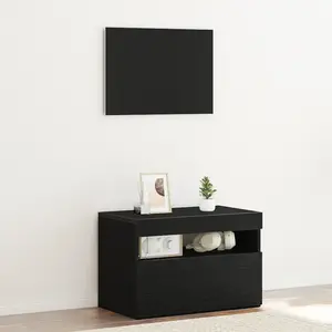 Comparateur de prix : vidaXL Cabinet de chevet Chêne noir 60 x 35 x 40 cm Bois d'ingénierie