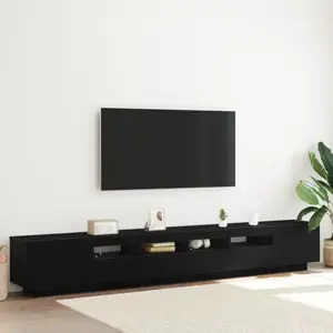 vidaXL Ensemble meuble TV Montage mural 3 pcs Noir 260 x 35 x 40 cm pas cher