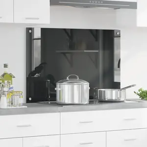 Comparateur de prix : vidaXL Protection de cuisine Gris foncé 90 x 60 cm verre trempé
