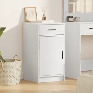 vidaXL Buffet Vidaxl Blanc 40x41x75 Cm En Bois D'ingénierie pas cher