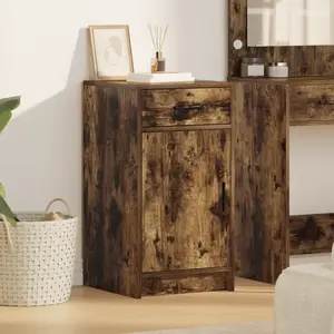 vidaXL Buffet Vidaxl Chêne Fumé 40x41x75 Cm Bois Ingénierie pas cher