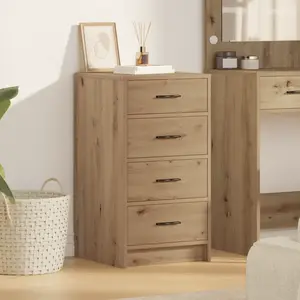 vidaXL Vidaxl Buffet Artisan Chêne 40x41x75 Cm Bois D'ingénierie pas cher