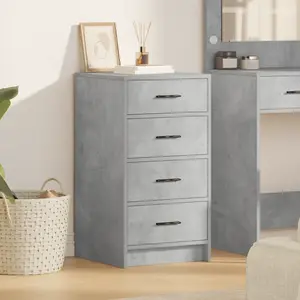 vidaXL Buffet Vidaxl Gris Béton 40x41x75 Cm Bois D'ingénierie pas cher