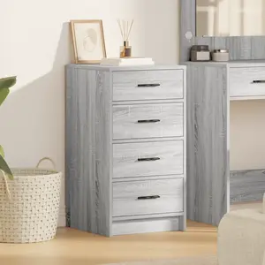 vidaXL Buffet Sonoma gris 40 x 41 x 75 cm Bois d'ingénierie pas cher
