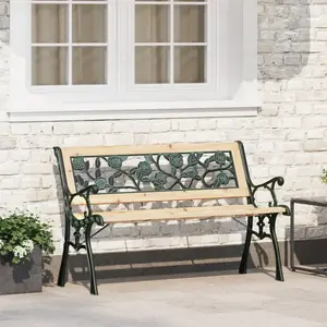 Comparateur de prix : vidaXL Banc de jardin avec coussin Marron 116 x 54 x 73 cm bois