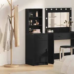 vidaXL Vidaxl Super Noir Chêne 40x41x135 Cm En Bois D'ingénierie pas cher