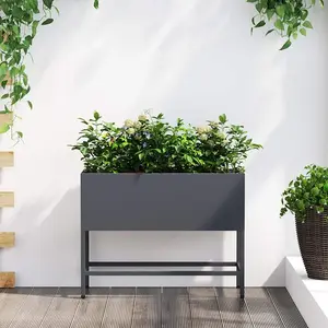 Comparateur de prix : vidaXL Jardin Potager Élevé Vidaxl 60x26x45 Cm Acier Anthracite