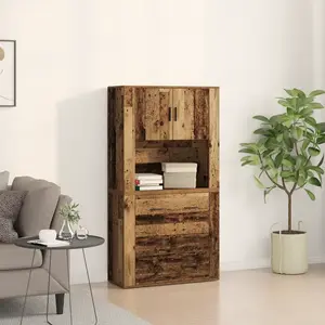 vidaXL Vidaxl Buffet En Bois Ancien 80x33x150 Cm