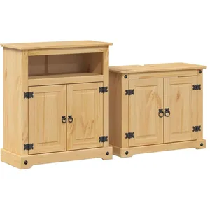 Vidaxl - Ensemble de meubles salle de bain 2 pcs Corona bois pin massif pas cher