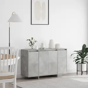 vidaXL Vidaxl Buffet Gris Béton Gris Béton Mélamine 120 X 41 X 75 Cm