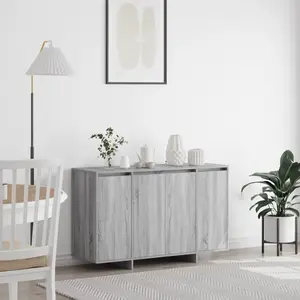 vidaXL Vidaxl Buffet Gris Sonoma En Bois D'ingénierie 120 X 41 X 75 Cm pas cher