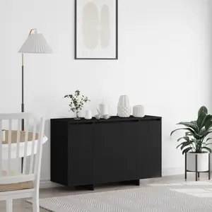 vidaXL Buffet Noir 120 x 41 x 75 cm Bois d'ingénierie pas cher