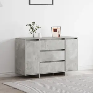 vidaXL Meuble De Rangement Vidaxl Gris Béton Bois D'ingénierie pas cher