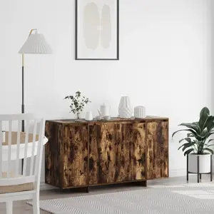 vidaXL Buffet Chêne fumé 135 x 41 x 75 cm Bois d'ingénierie