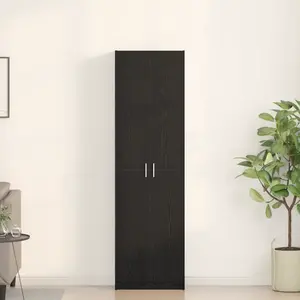 Comparateur de prix : vidaXL Vidaxl Armoire Chêne Noir 55x25x189 Cm Bois D'ingénierie