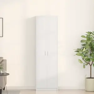Comparateur de prix : vidaXL Vidaxl Armoire Blanche 55x25x189 Cm En Bois Technique