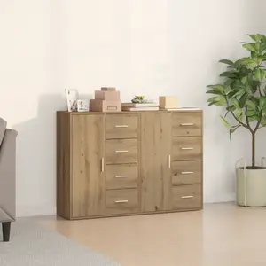 vidaXL Buffet 2 pcs Chêne artisanal 60 x 31 x 84 cm Bois d'ingénierie pas cher