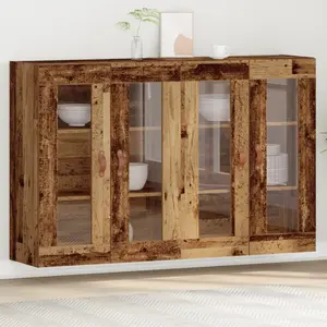 vidaXL Cabinets muraux 2 pcs Bois Ancien 69,5 x 34 x 90 cm pas cher