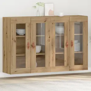 vidaXL Cabinets muraux 2 pcs Chêne artisanal 69,5 x 34 x 90 cm pas cher