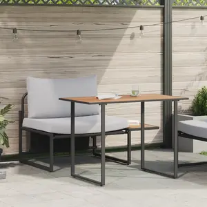 VIDAXL Set De Jardin 2 Pièces Avec Fauteuil Et Coussins Gris Clair pas cher