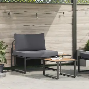 vidaXL Ensemble de canapé de jardin 2 pcs Anthracite Acier pas cher