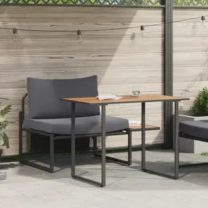 vidaXL - Buiten - Stalen - Zitten - 2 - pcs - Antraciet - Staal