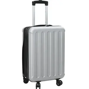 vidaXL Valise rigide pliable 20 pouces Argent 34x23x55.5 cm ABS pas cher