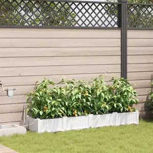 Comparateur de prix : vidaXL Jardinières Vidaxl Avec Système D'irrigation 4 Pcs Blanc
