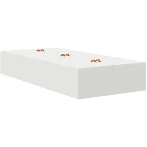 vidaXL Cadre De Lit De Rangement Vidaxl Blanc 100x200 Cm pas cher