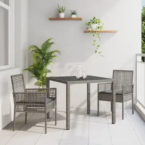 vidaXL, Table de jardin + table de balcon, Fallon (90 x 90 x 75 cm) pas cher