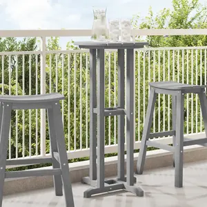 Comparateur de prix : vidaXL Vidaxl Table De Bar Gris Clair 55x55x107 Cm Hdpe