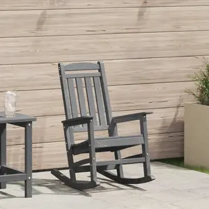 Comparateur de prix : vidaXL Vidaxl Chaise À Bascule De Jardin Gris Clair 70x92x108 Cm Hdpe