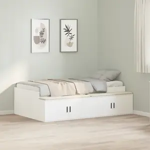 vidaXL Vidaxl Cadre De Lit De Rangement Blanc 80x200 Cm pas cher