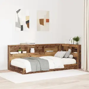 vidaXL Tête de lit de rangement Bois ancien 75 cm Bois d'ingénierie pas cher