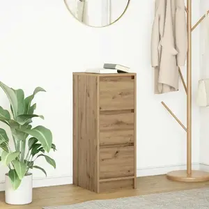 vidaXL Buffet chêne artisanal 29,5x34x76 cm bois d'ingénierie