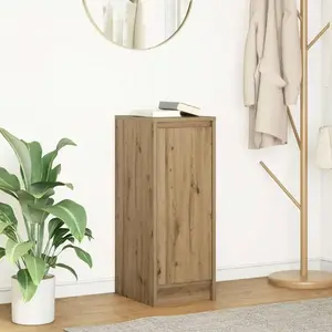 vidaXL Buffet chêne artisanal 29,5x34x76 cm bois d'ingénierie pas cher