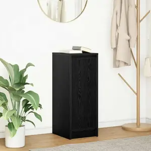 vidaXL Buffet chêne noir 29,5x34x76 cm bois d'ingénierie pas cher