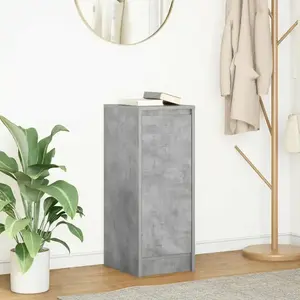 vidaXL Buffet gris béton 29,5x34x76 cm bois d'ingénierie pas cher