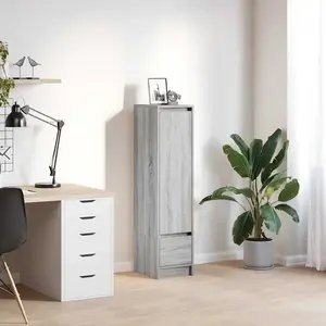 vidaXL Buffet haut sonoma gris 29,5x34x119,5 cm bois d'ingénierie pas cher