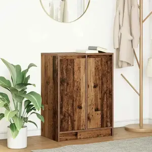 vidaXL Buffet vieux bois 57x34x76 cm bois d'ingénierie pas cher