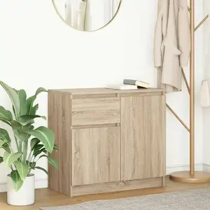 Comparateur de prix : vidaXL Buffet avec tiroir chêne sonoma 71x35x65 cm bois d'ingénierie