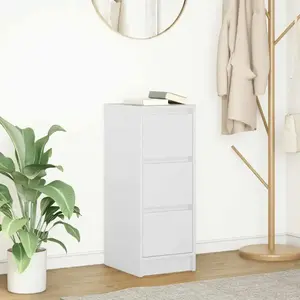 vidaXL Buffet blanc 29,5x34x76 cm bois d'ingénierie pas cher