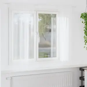 vidaXL Rideaux avec des rideaux 2 pcs Blanc 140 x 175 cm Polyester pas cher