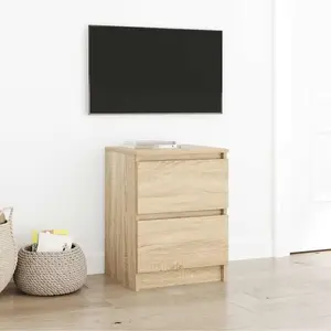 vidaXL Meuble TV chêne sonoma 40x35x54 cm bois d'ingénierie pas cher