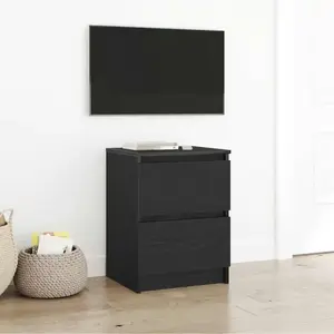 Comparateur de prix : vidaXL Meuble TV noir 40x35x54 cm bois d'ingénierie