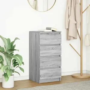 vidaXL Buffet sonoma gris 37,5x35x76 cm bois d'ingénierie pas cher
